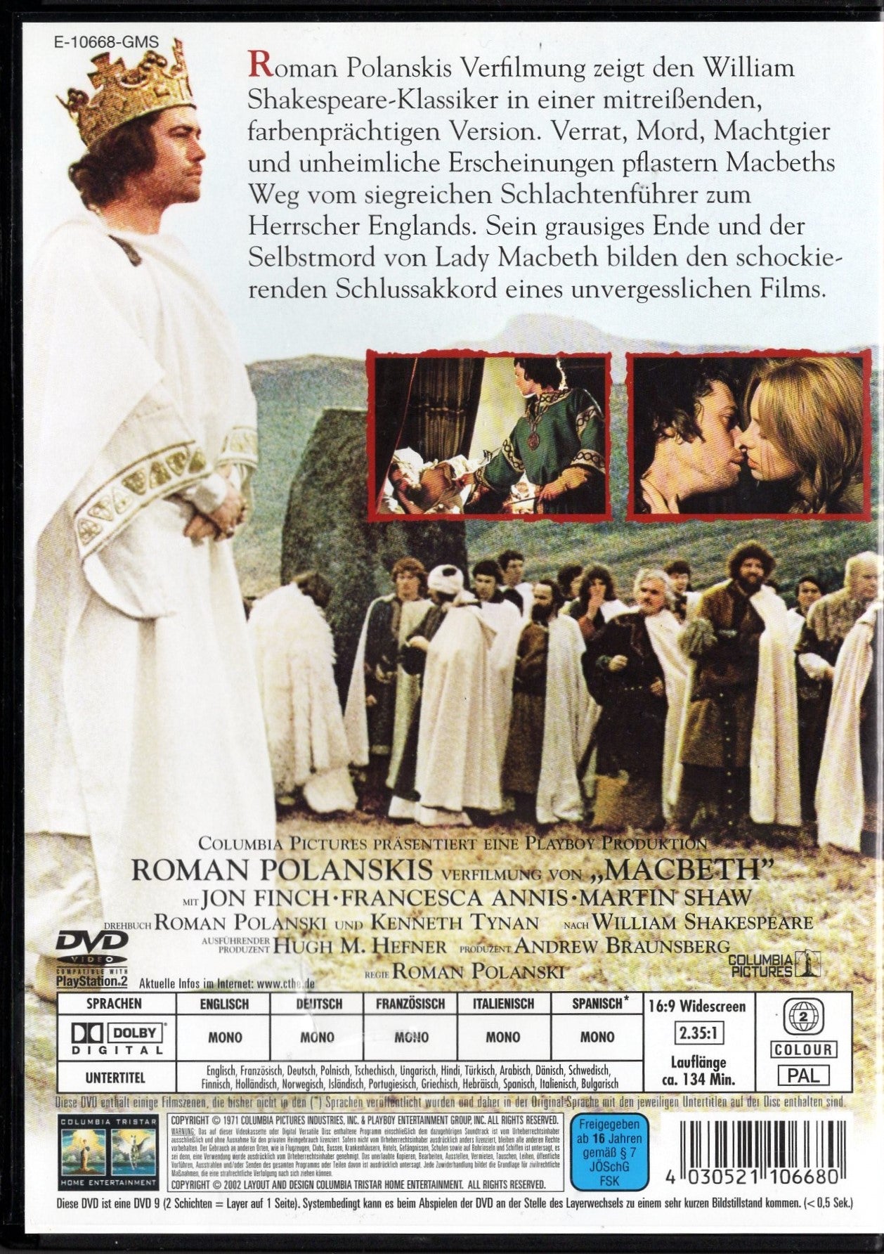 Macbeth (1971) DVD KÄYTETTY