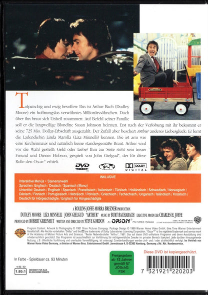 Arthur (1981) DVD KÄYTETTY