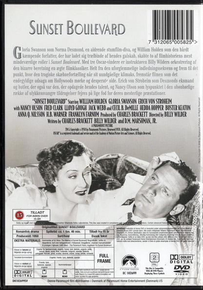 Sunset Boulevard - Auringonlaskun katu (1950) DVD KÄYTETTY