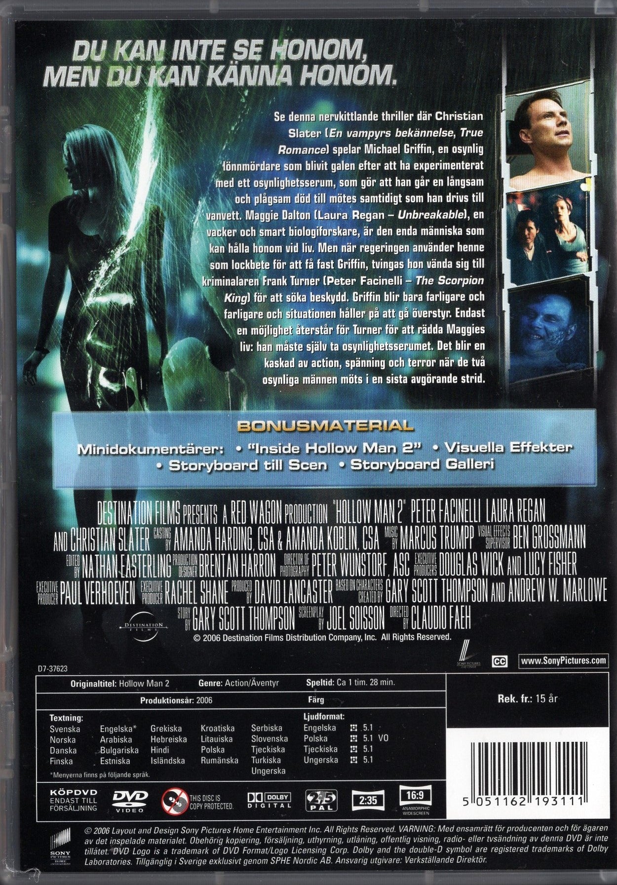 Hollow Man 2 (2006) DVD KÄYTETTY