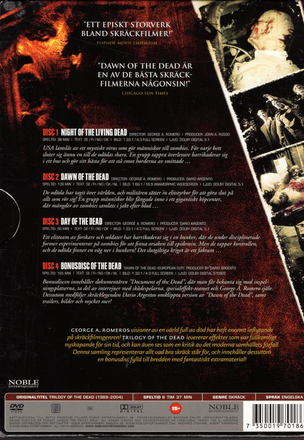 George A. Romero's Trilogy of the Dead (1968-1985) DVD KÄYTETTY