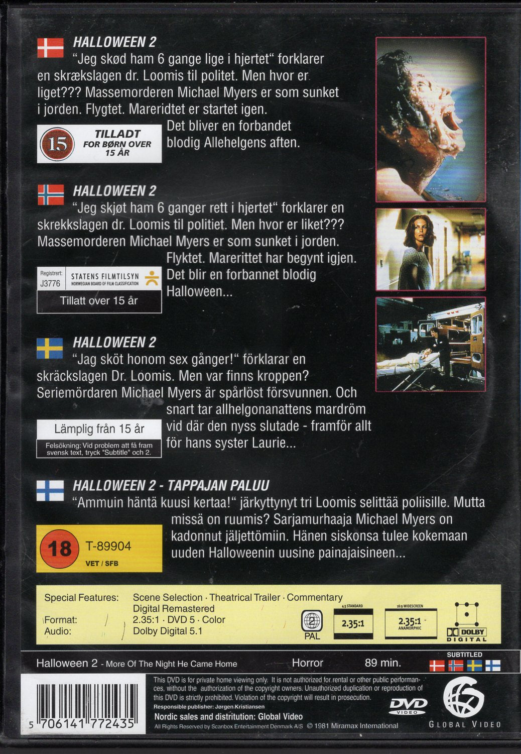 Halloween II – Tappajan paluu (1981) DVD KÄYTETTY
