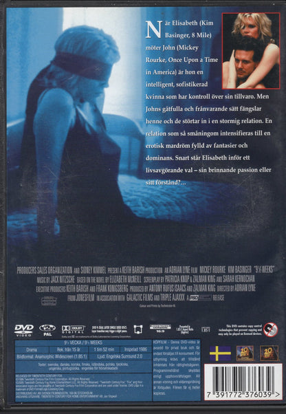 9½ Weeks - 9½ viikkoa (1986) DVD KÄYTETTY