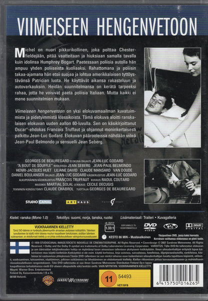 À bout de souffle - Viimeiseen hengenvetoon (1960) DVD KÄYTETTY