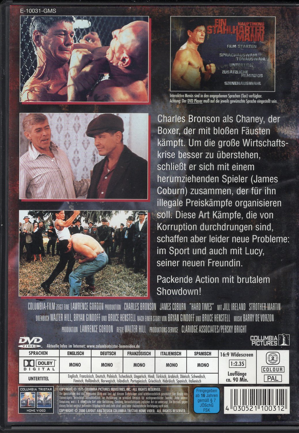 Hard Times - Haastaja (1975) DVD KÄYTETTY