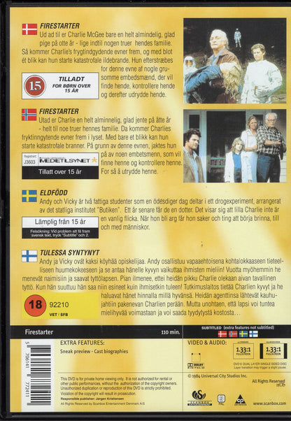 Firestarter - Tulessa syntynyt (1984) DVD KÄYTETTY