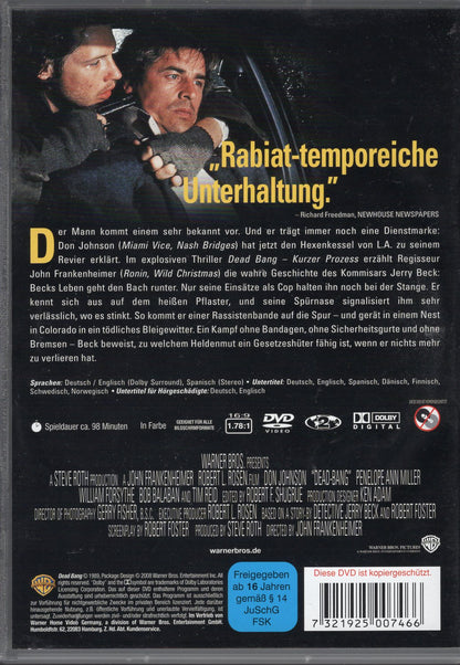 Dead Bang – Kuoleman laukaukset (USA 1989) DVD KÄYTETTY