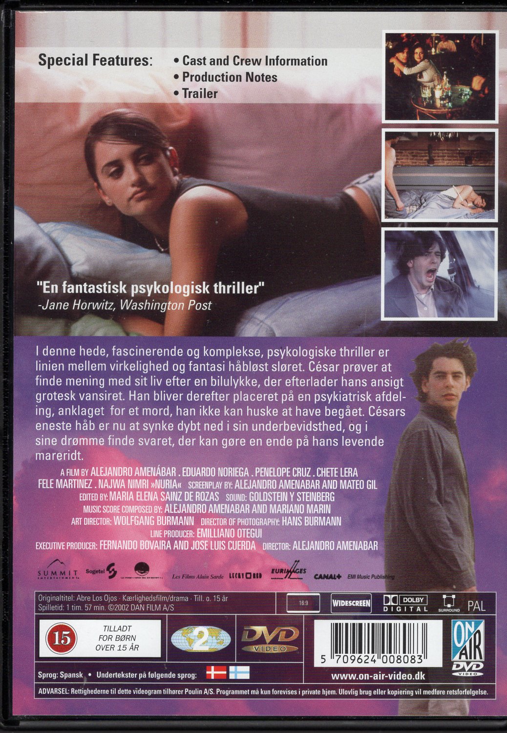 Open Your Eyes (1997) DVD KÄYTETTY