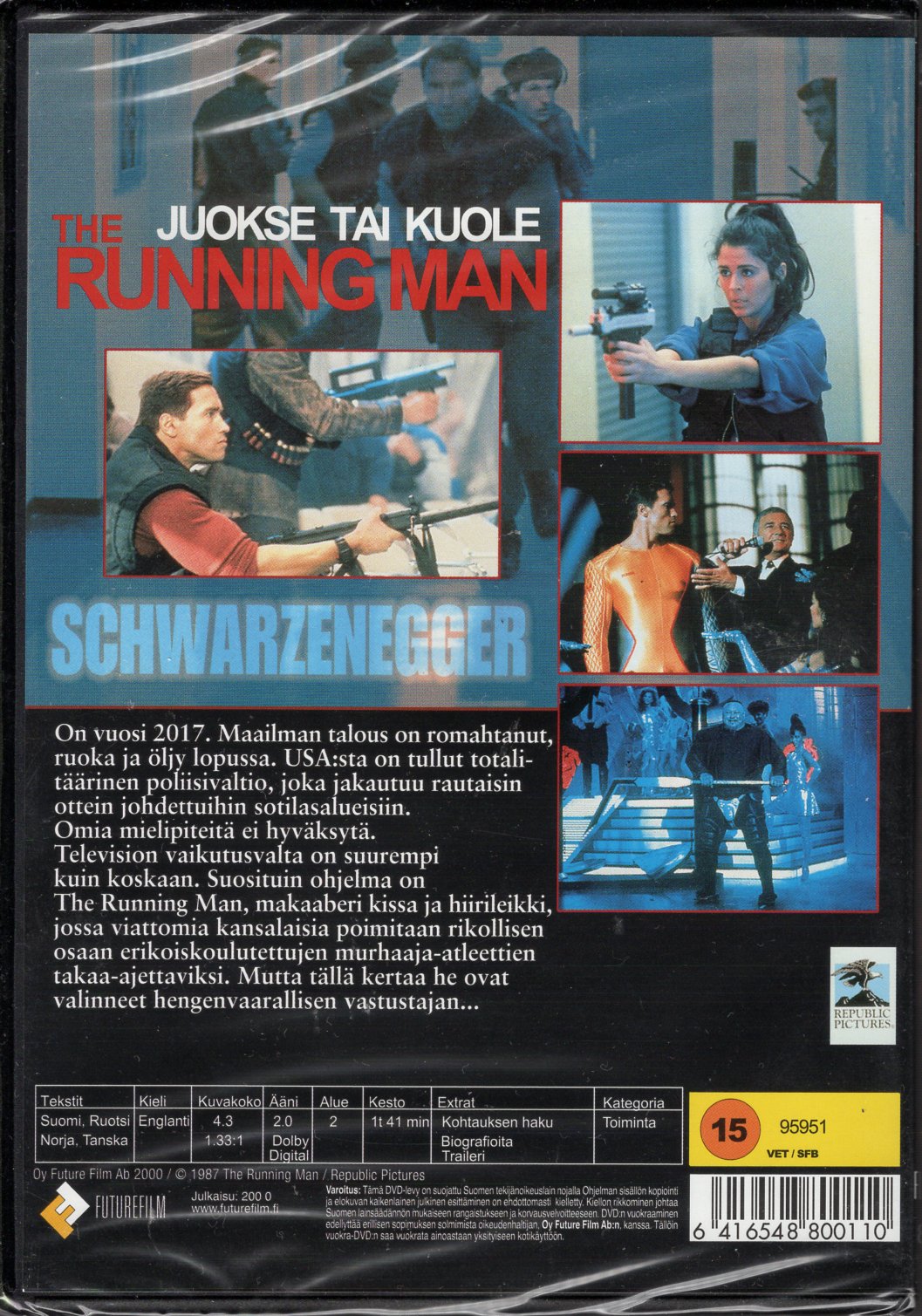 Running Man – Juokse tai kuole (USA 1987) DVD KÄYTETTY