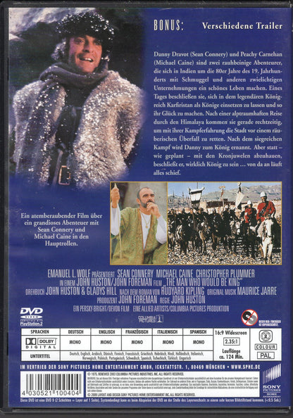Man Who Would Be King - Seikkailujen sankarit (1975) DVD KÄYTETTY