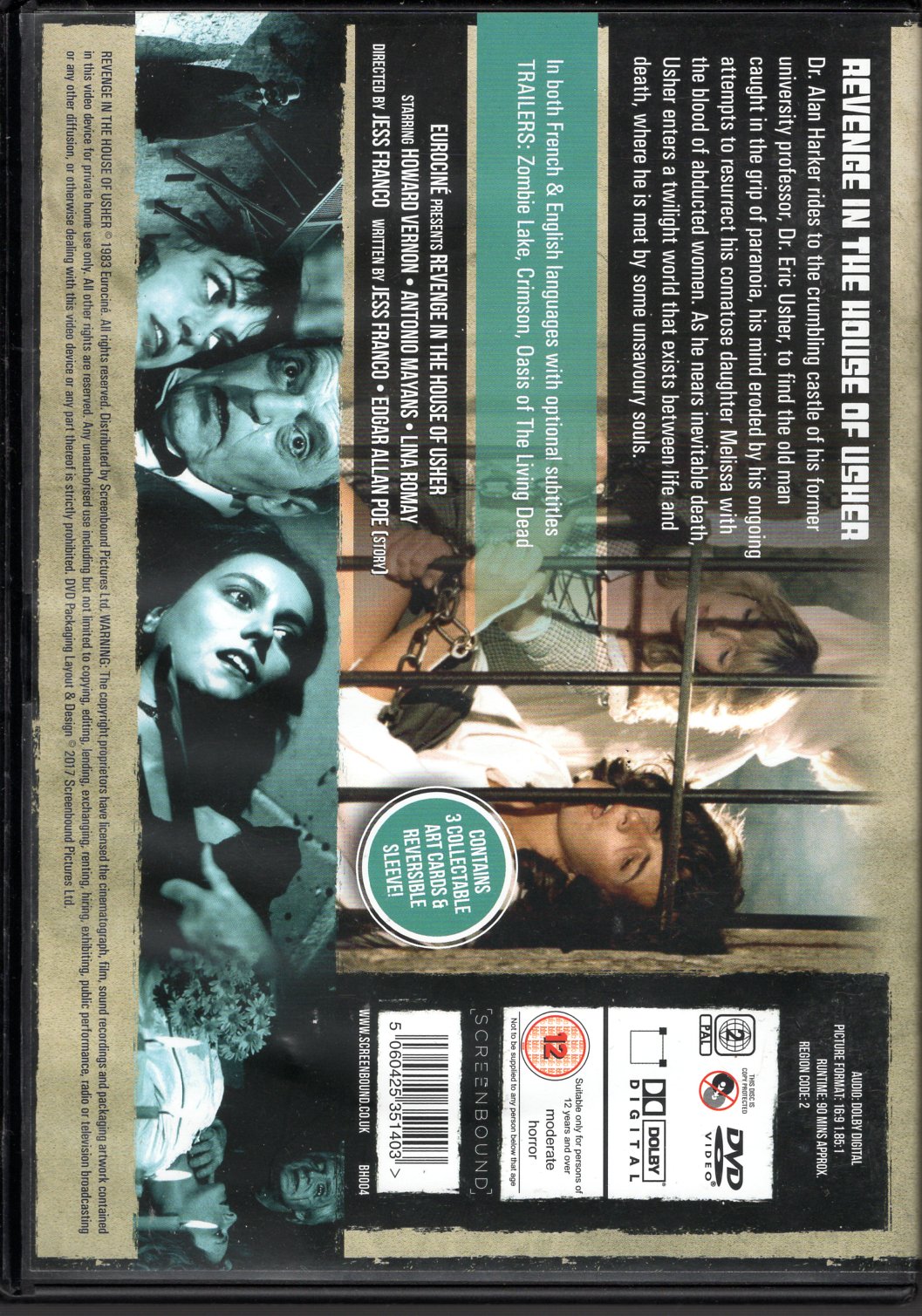 Revenge in the House of Usher (1983) DVD KÄYTETTY