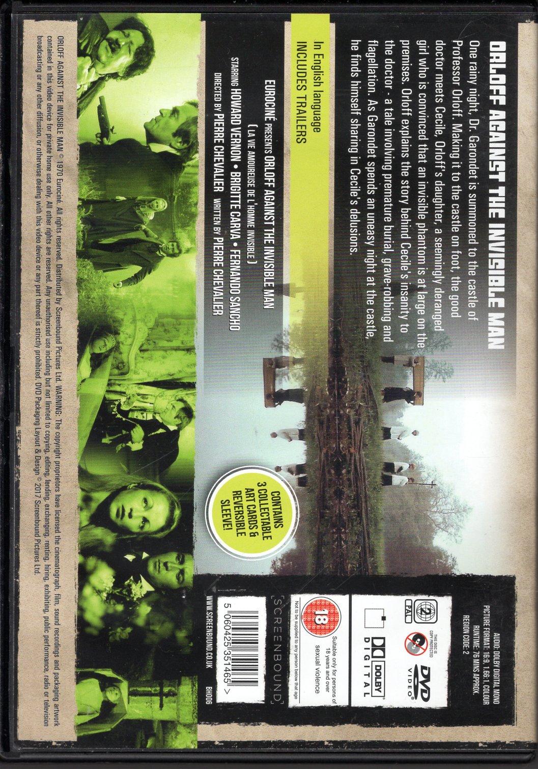 Orloff Against the Invisible Man (1970) DVD KÄYTETTY