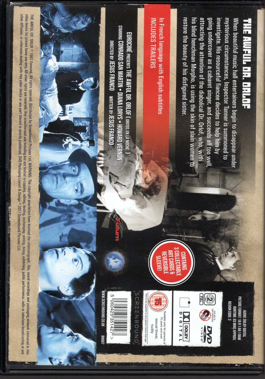 Awful Dr. Orlof (1962) DVD KÄYTETTY