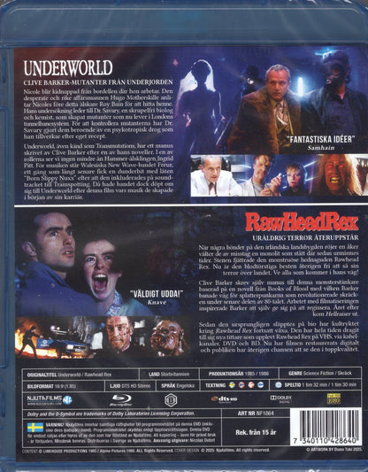 Underworld / Rawhead Rex (1985/1986) BD