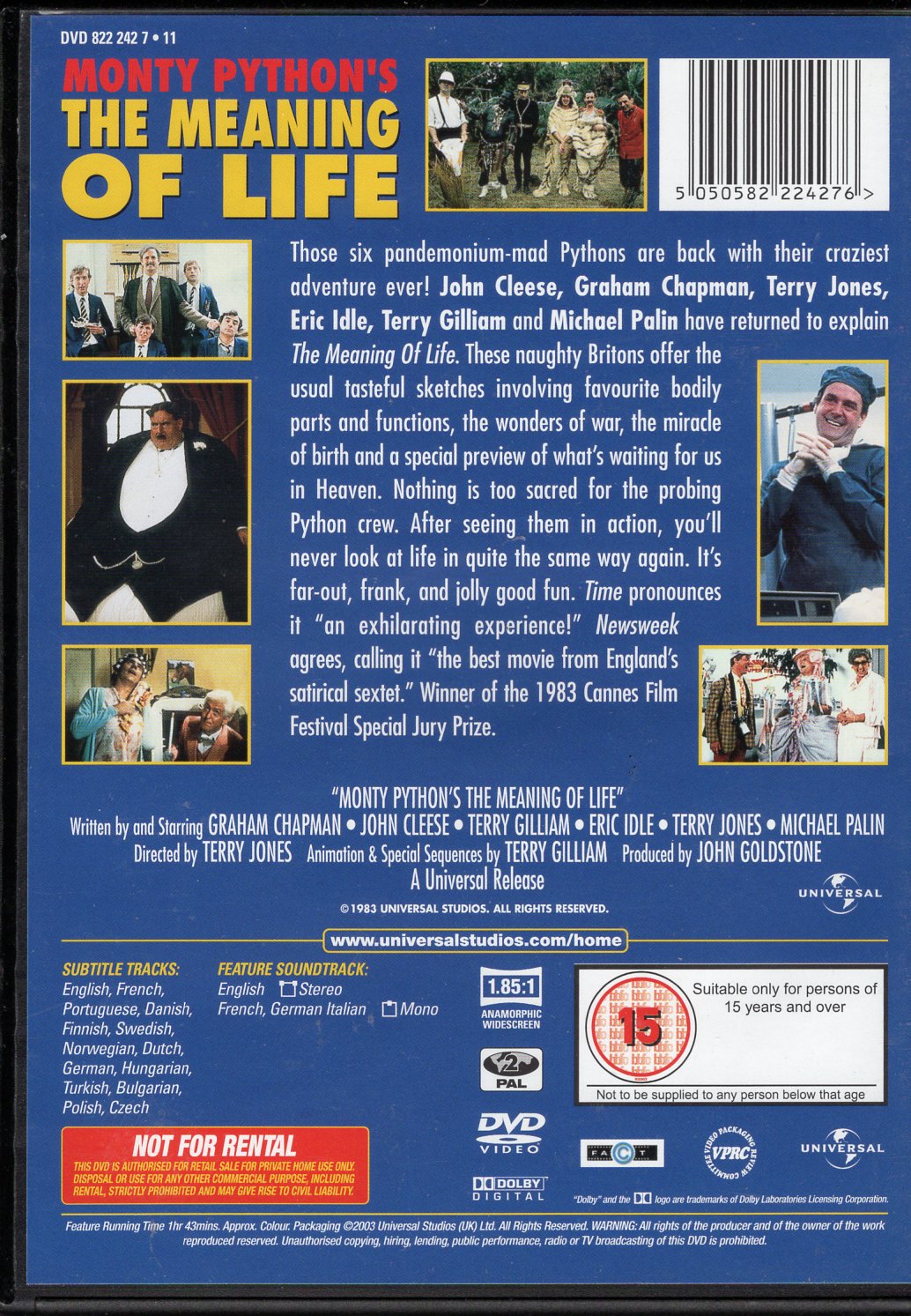 Monty Python's The Meaning of Life (1983) DVD KÄYTETTY