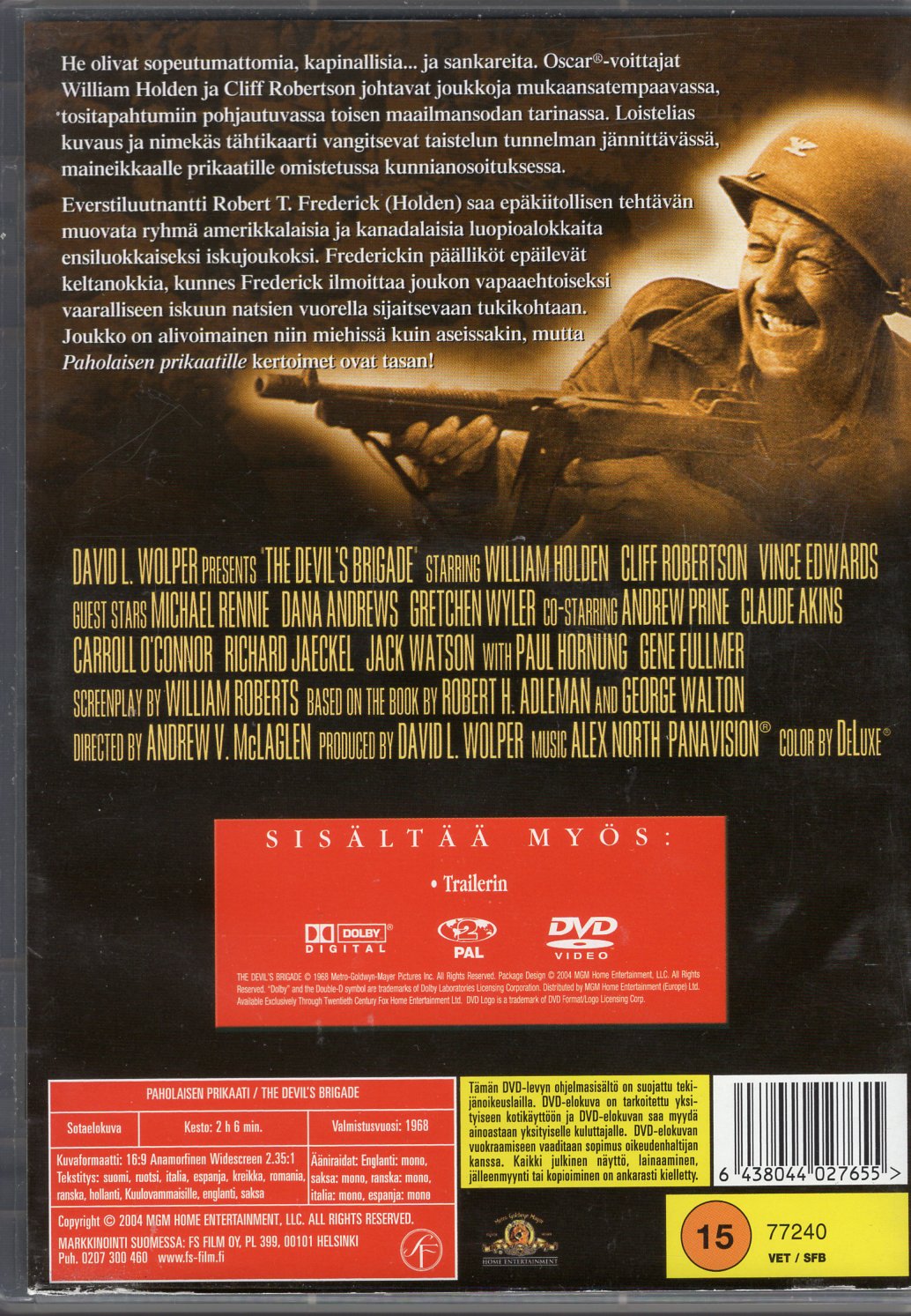 Devil's Brigade - Paholaisen prikaati (1968) DVD KÄYTETTY