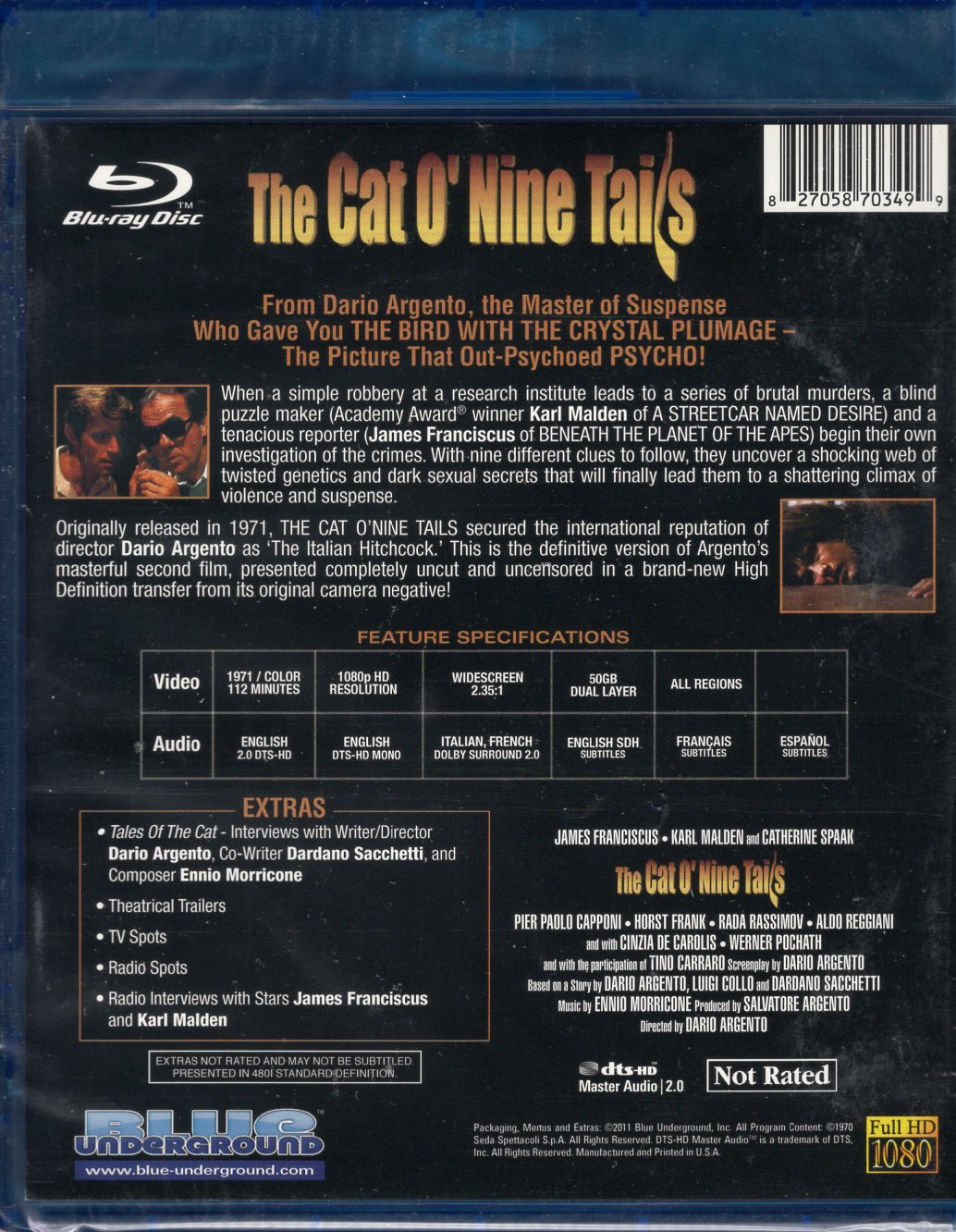 Cat O' Nine Tails (1971) BD
