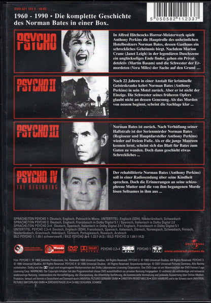 Psycho Collection I–IV (1960-1990) DVD KÄYTETTY