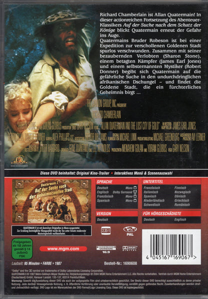 Allan Quatermain and the Lost City of Gold / Kadonnut kultainen kaupunki (1987) DVD KÄYTETTY