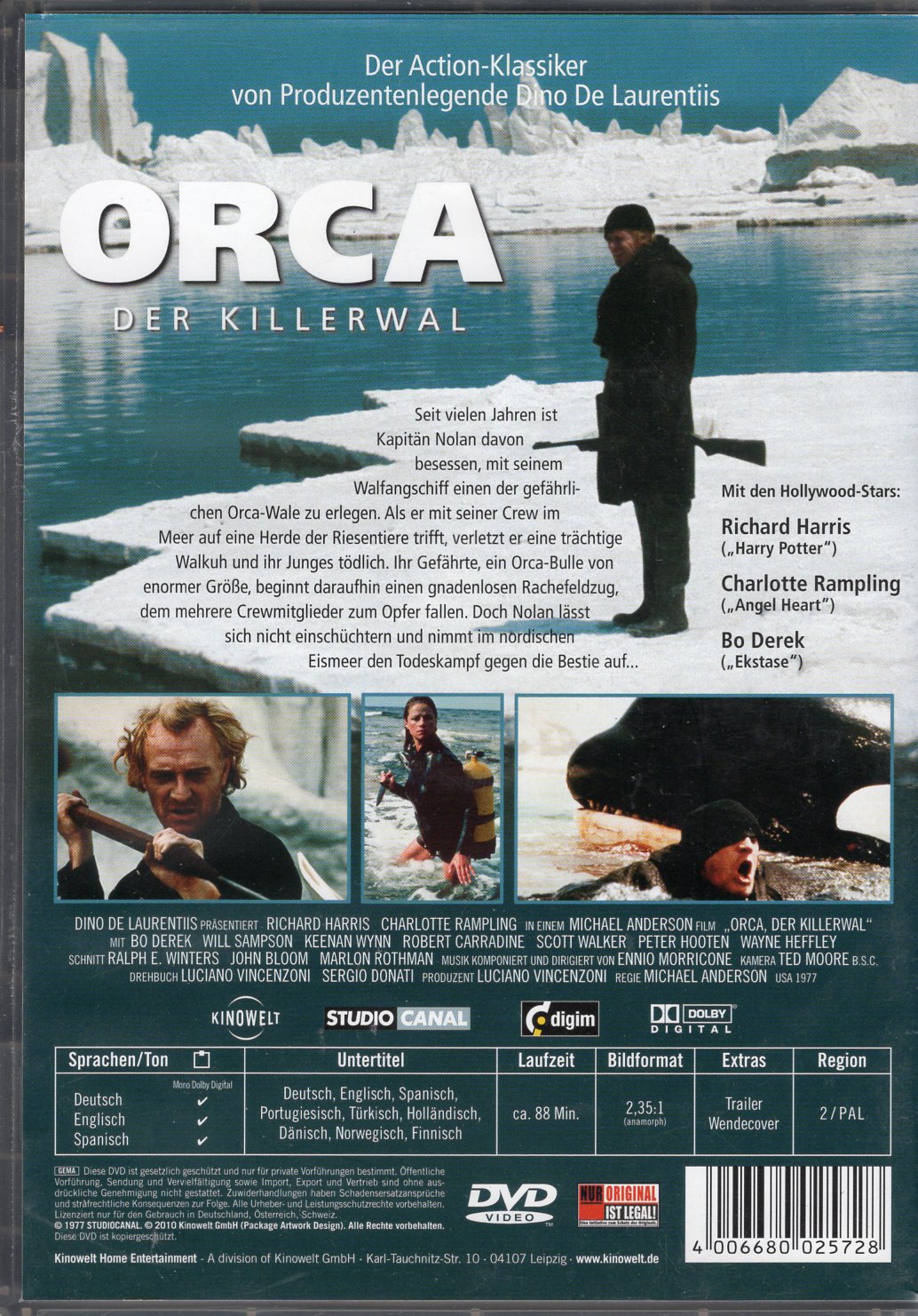 Orca – tappajavalas (1977) DVD KÄYTETTY