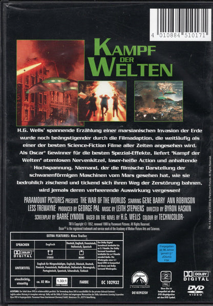 War of the Worlds – Maailmojen sota (1953) DVD KÄYTETTY