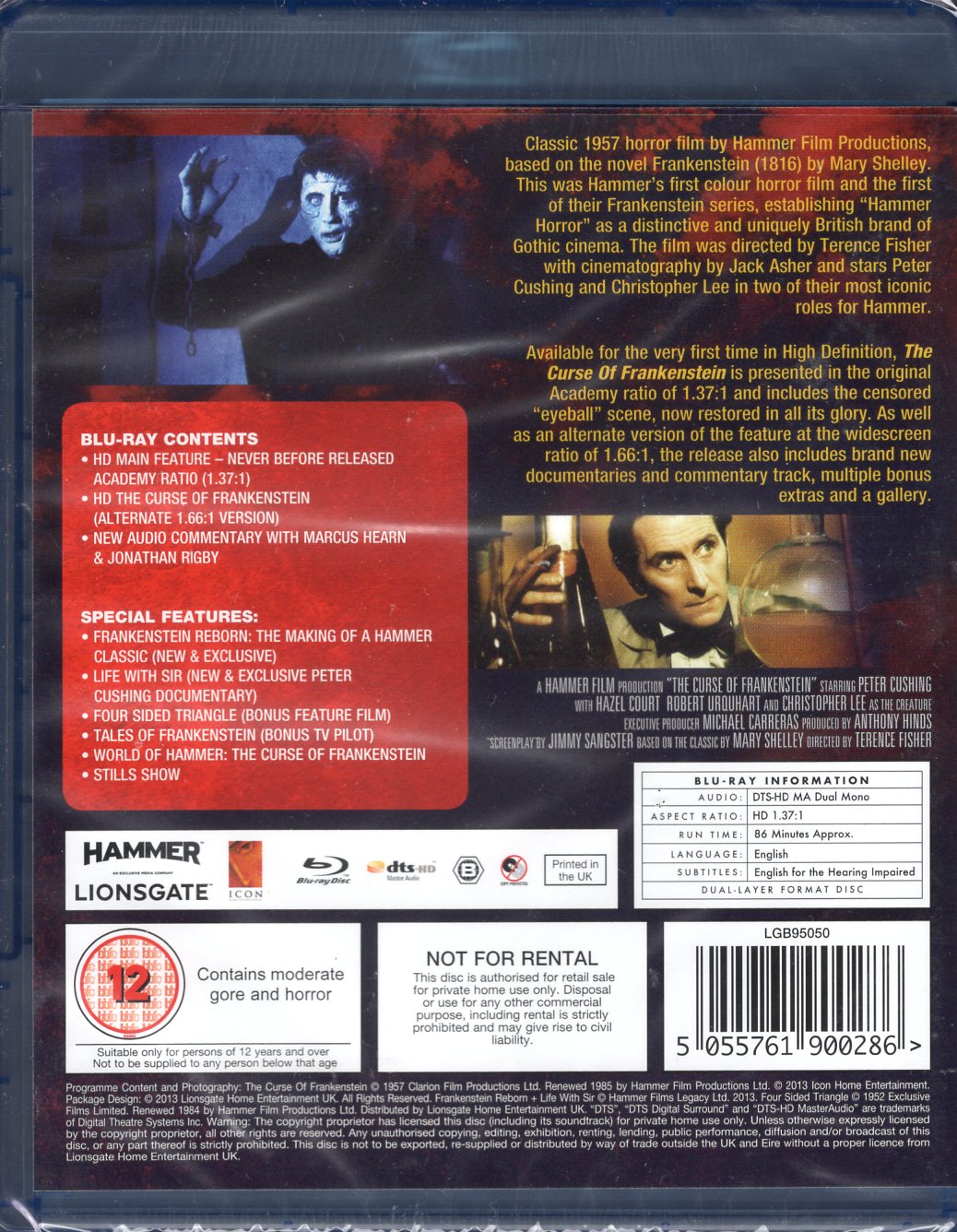 Curse of Frankenstein (1957) BD