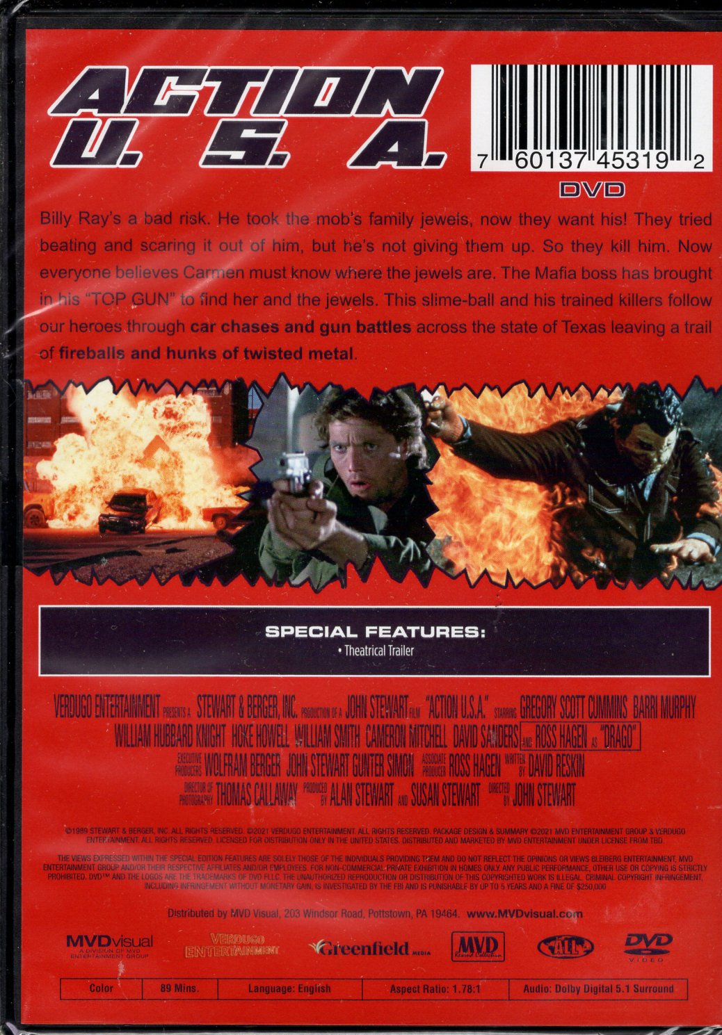 Action U.S.A. (1989) DVD