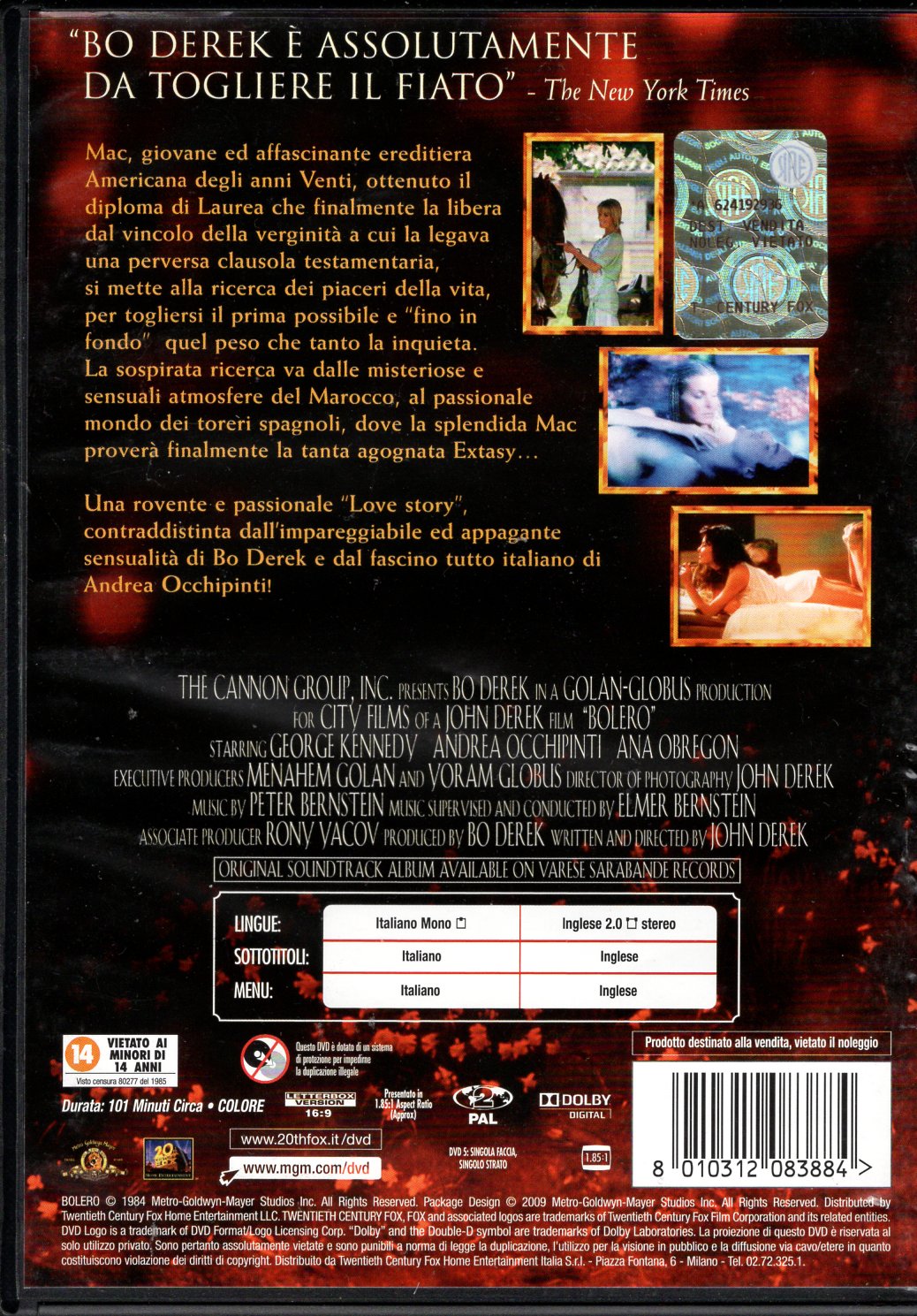 Bolero (1984) DVD KÄYTETTY