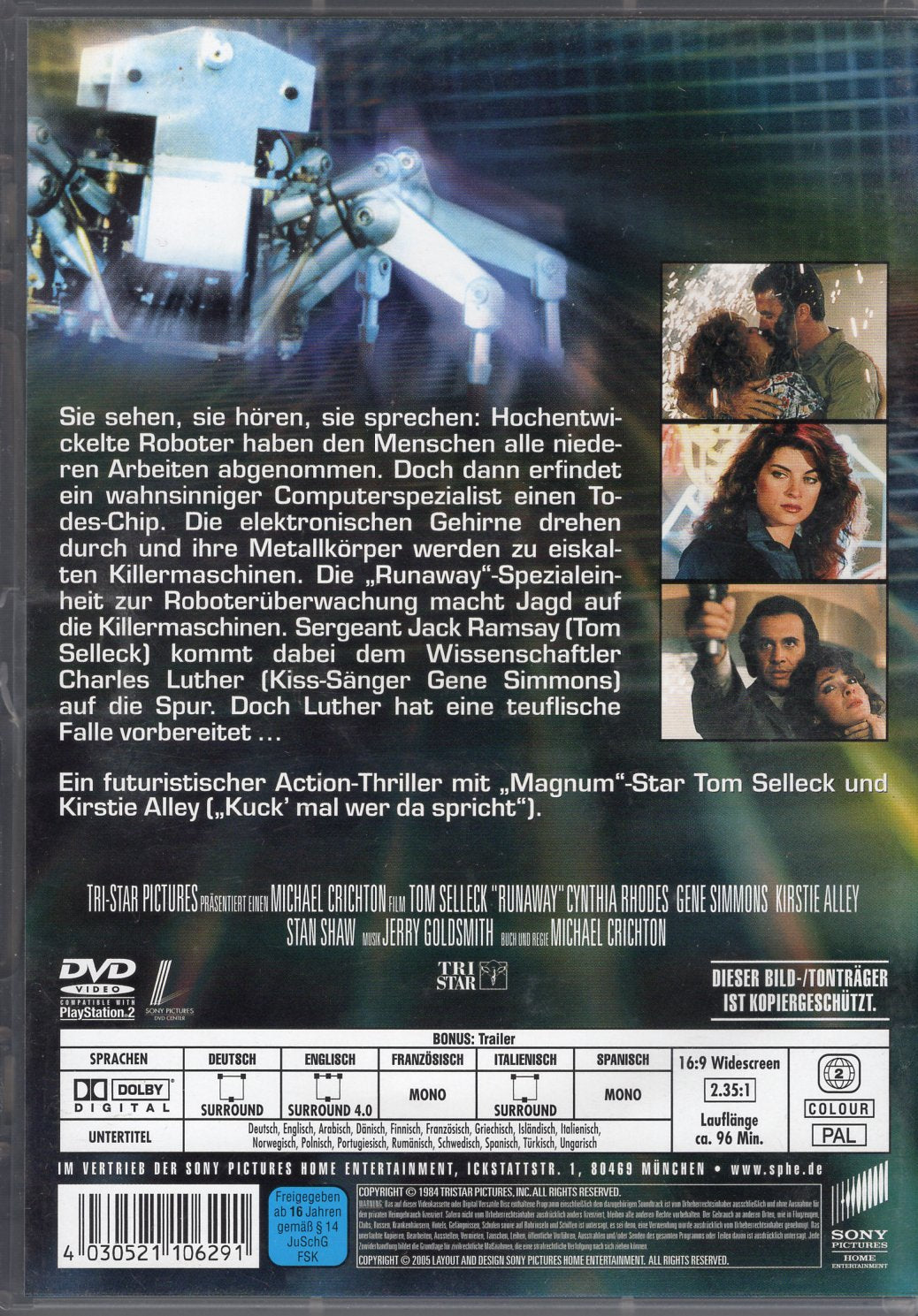 Runaway (1984) DVD KÄYTETTY
