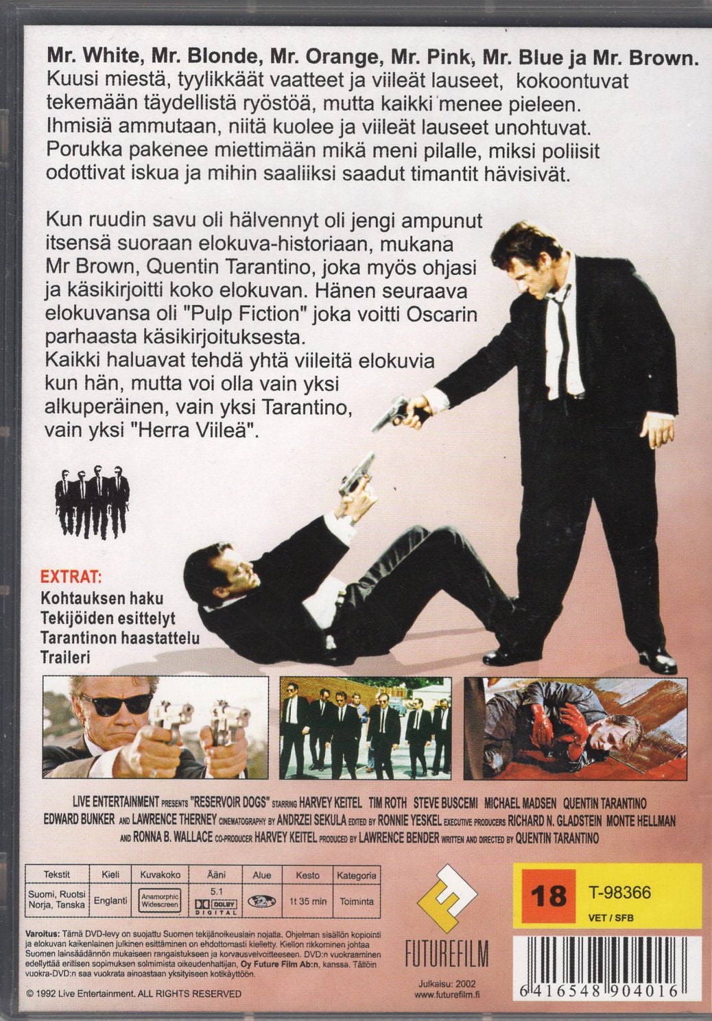 Reservoir Dogs (1992) DVD KÄYTETTY