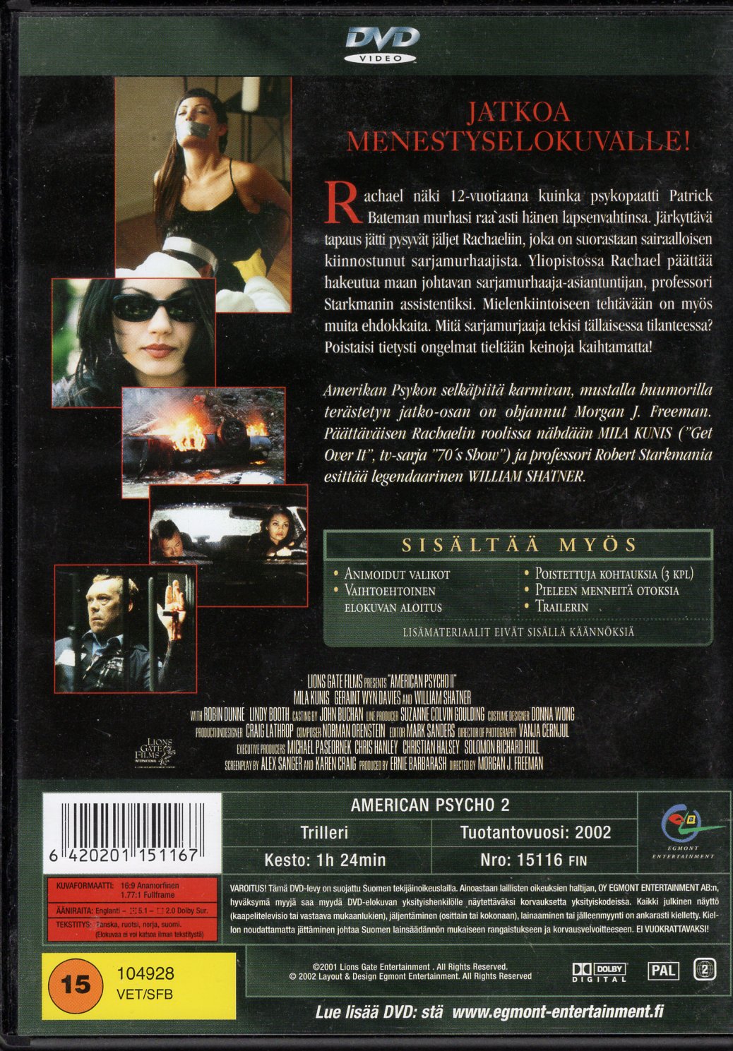 American Psycho 2 (2002) DVD KÄYTETTY