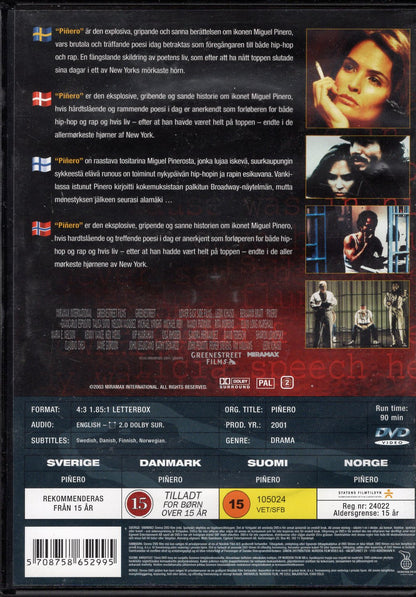 Piñero (2001) DVD KÄYTETTY