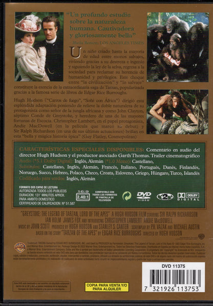 Greystoke: The Legend of Tarzan, Lord of the Apes (1984) DVD KÄYTETTY