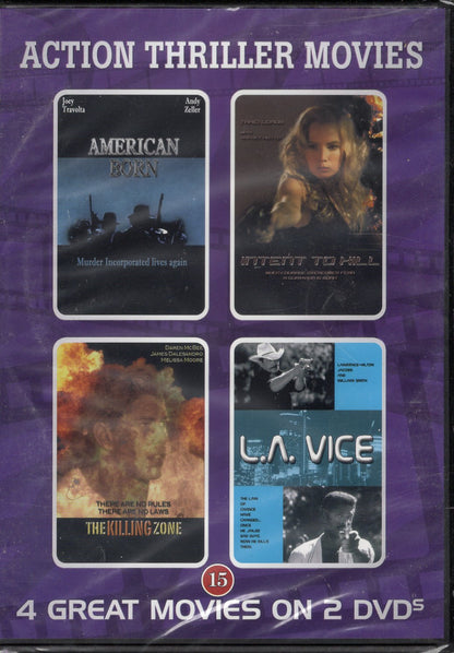 American Born/Intent to Kill/Killing Zone/L.A. Vice DVD KÄYTETTY