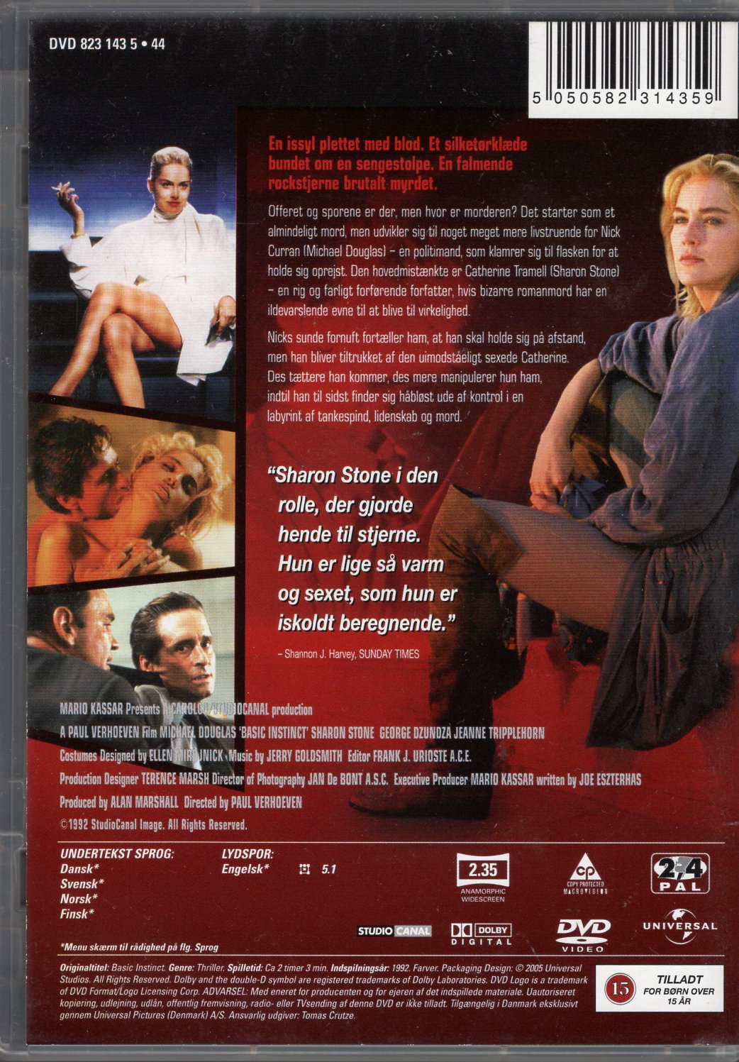 Basic Instinct (1992) DVD KÄYTETTY