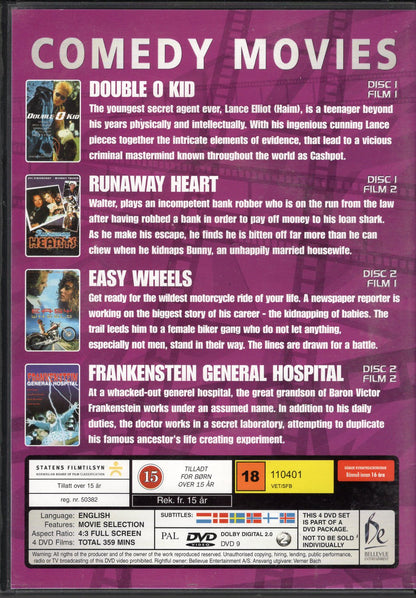 Double O Kid/Runaway Heart/Easy Wheels/Frankenstein General Hospital - DVD KÄYTETTY