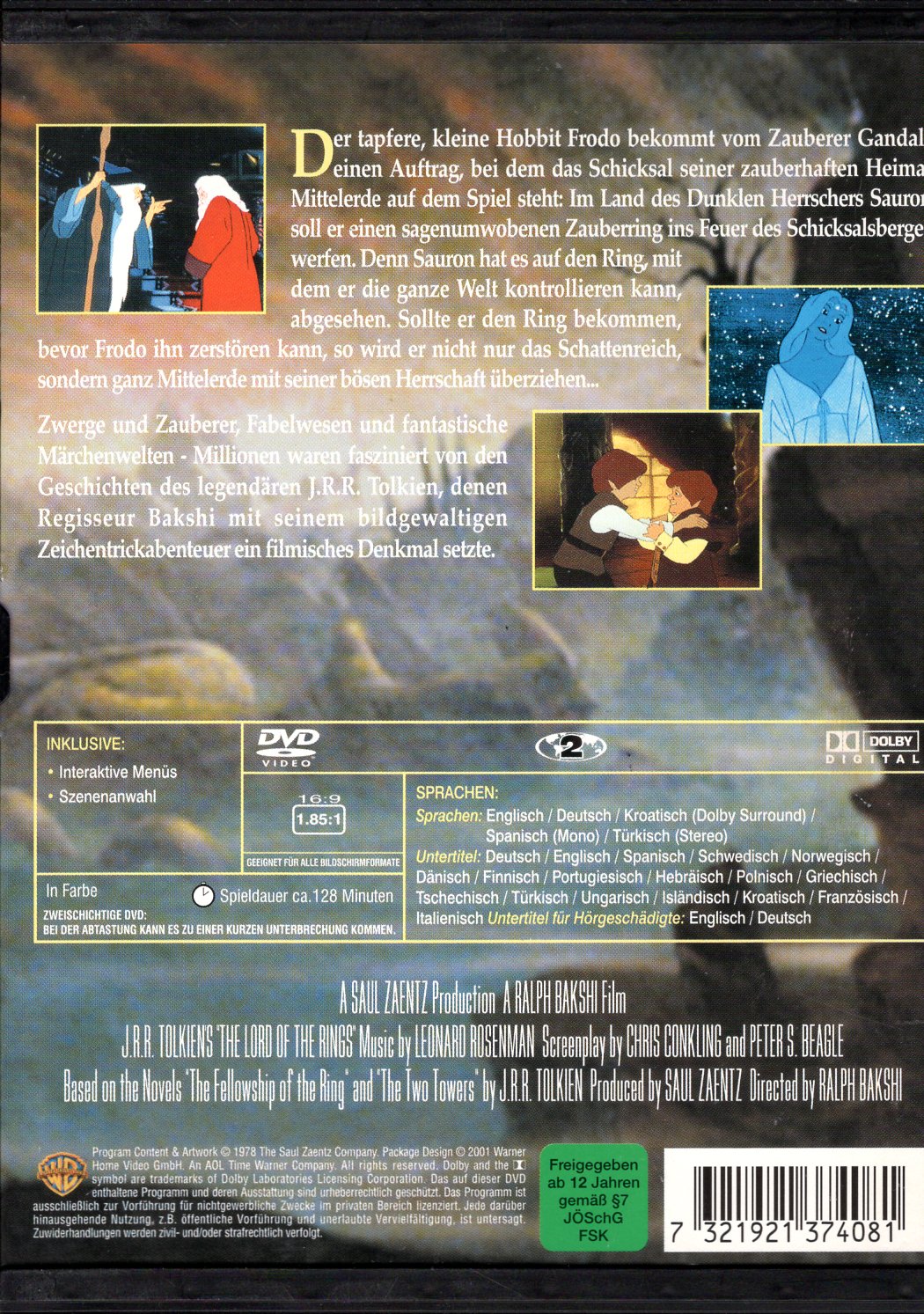 Lord of the Rings - Taru sormusten herrasta (1978) DVD KÄYTETTY