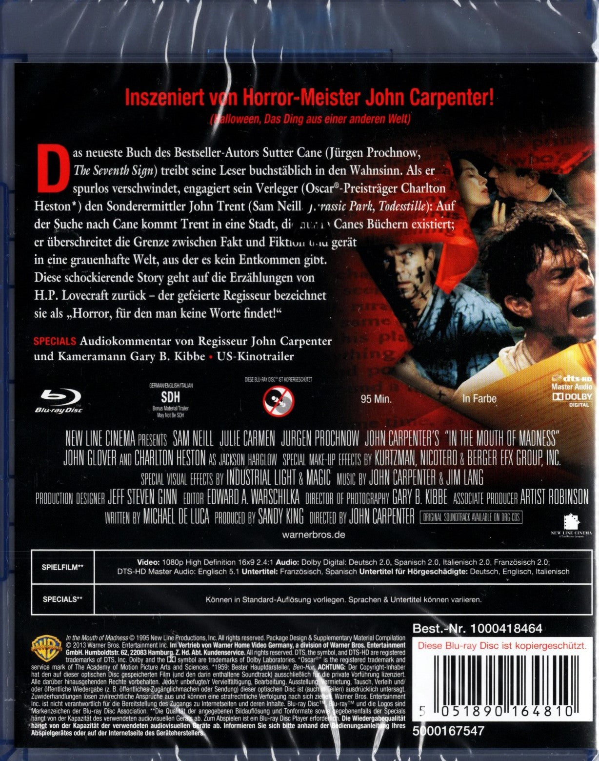 In the Mouth of Madness (USA 1994) BD