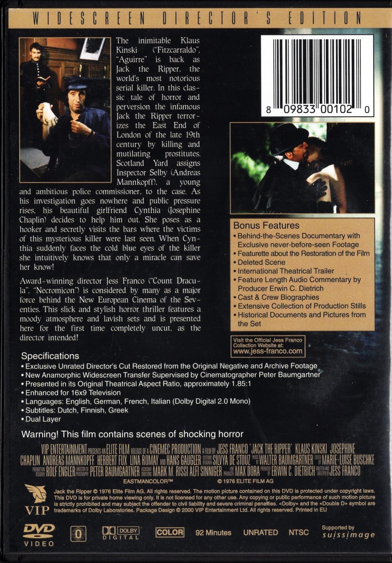 Jack The Ripper (Saksa 1976) DVD KÄYTETTY