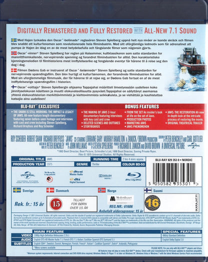 Jaws - Tappajahai (1975) BLU-RAY KÄYTETTY