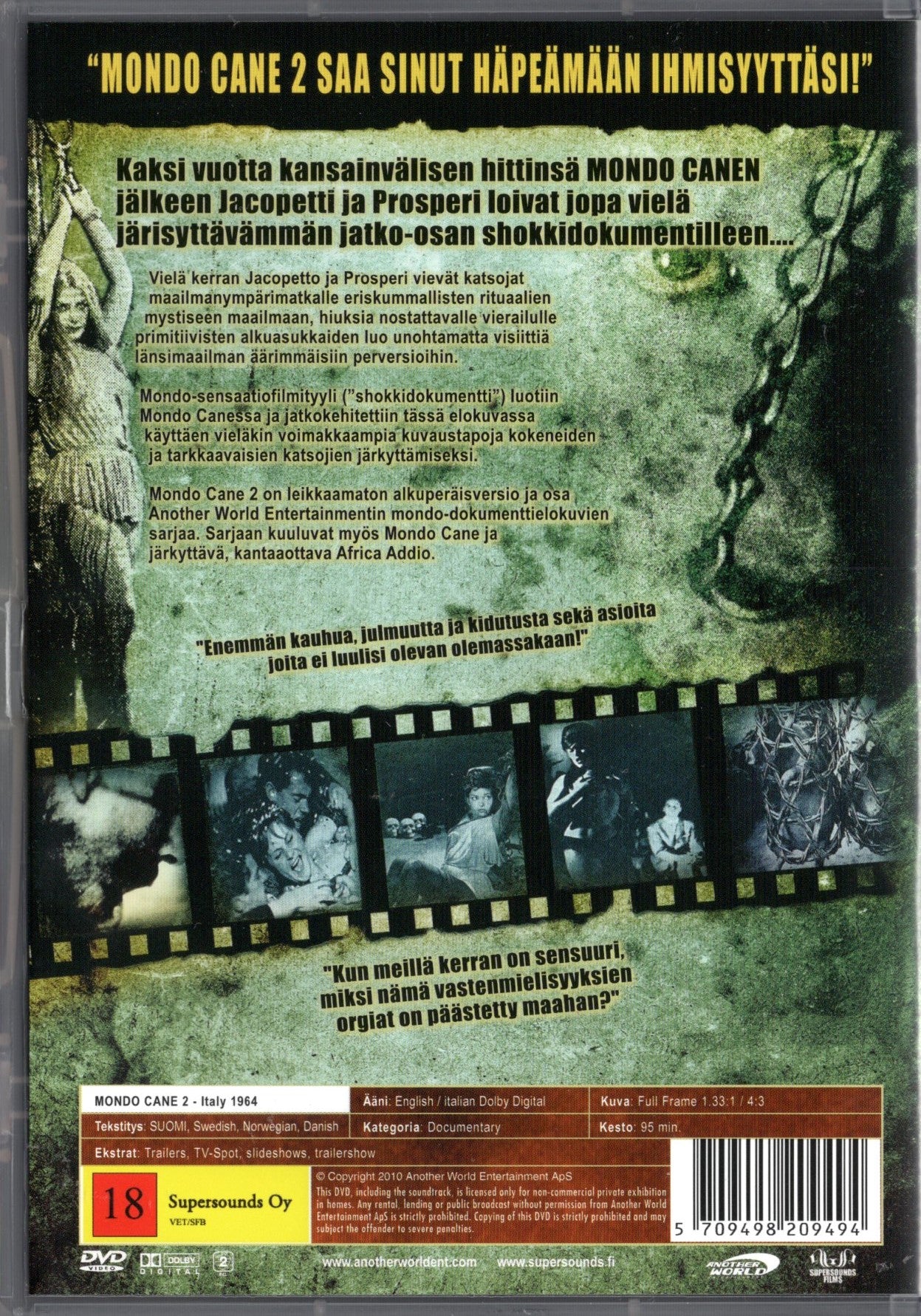 Mondo Cane 2 (Italia 1964) DVD KÄYTETTY