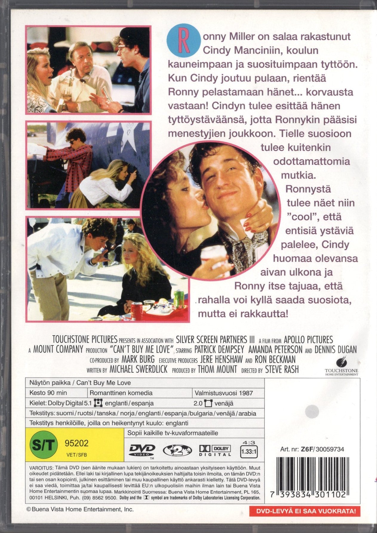 Can’t Buy Me Love – Näytön paikka (USA 1987) DVD KÄYTETTY
