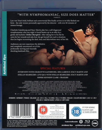 Nymphomaniac I & II – leikkaamaton ohjaajan versio (2013) BD
