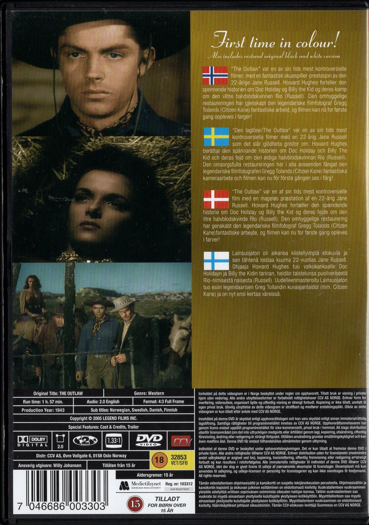Outlaw - Lainsuojaton (USA 1943) DVD KÄYTETTY