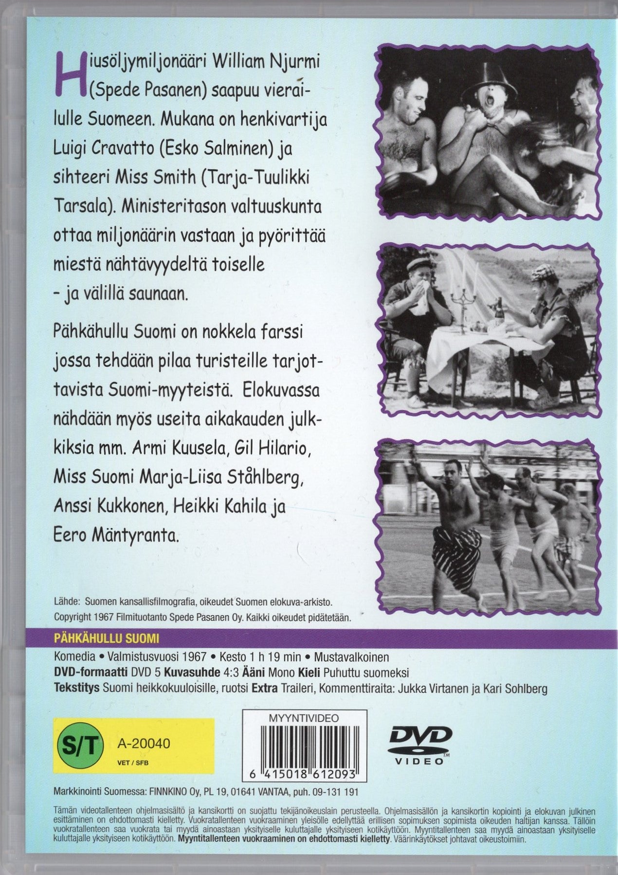 Pähkähullu Suomi (1967) DVD KÄYTETTY