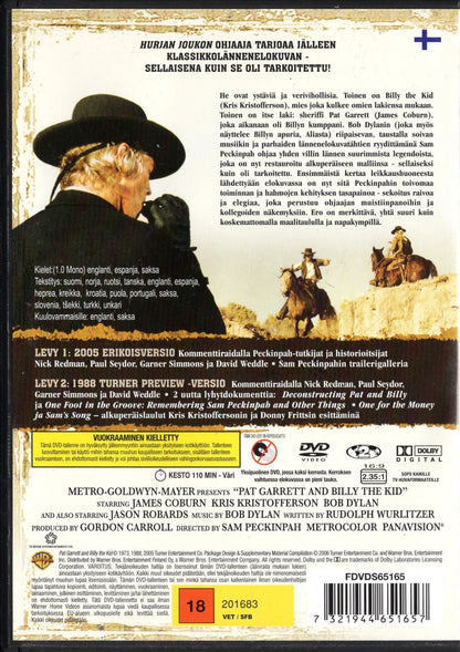 Pat Garret and Billy the Kid (USA 1973) DVD KÄYTETTY