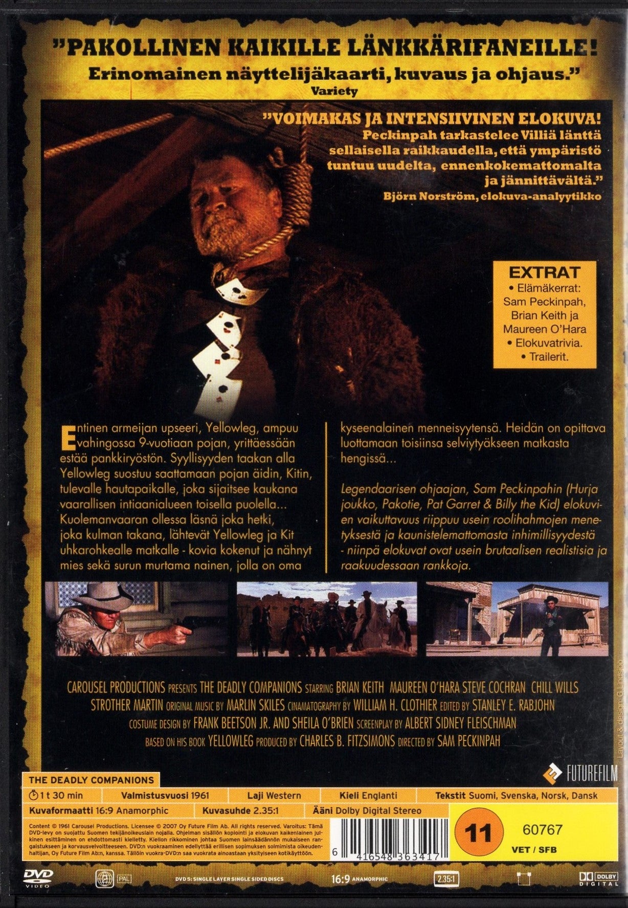 Deadly Companions – Preerian laki (1961) DVD KÄYTETTY