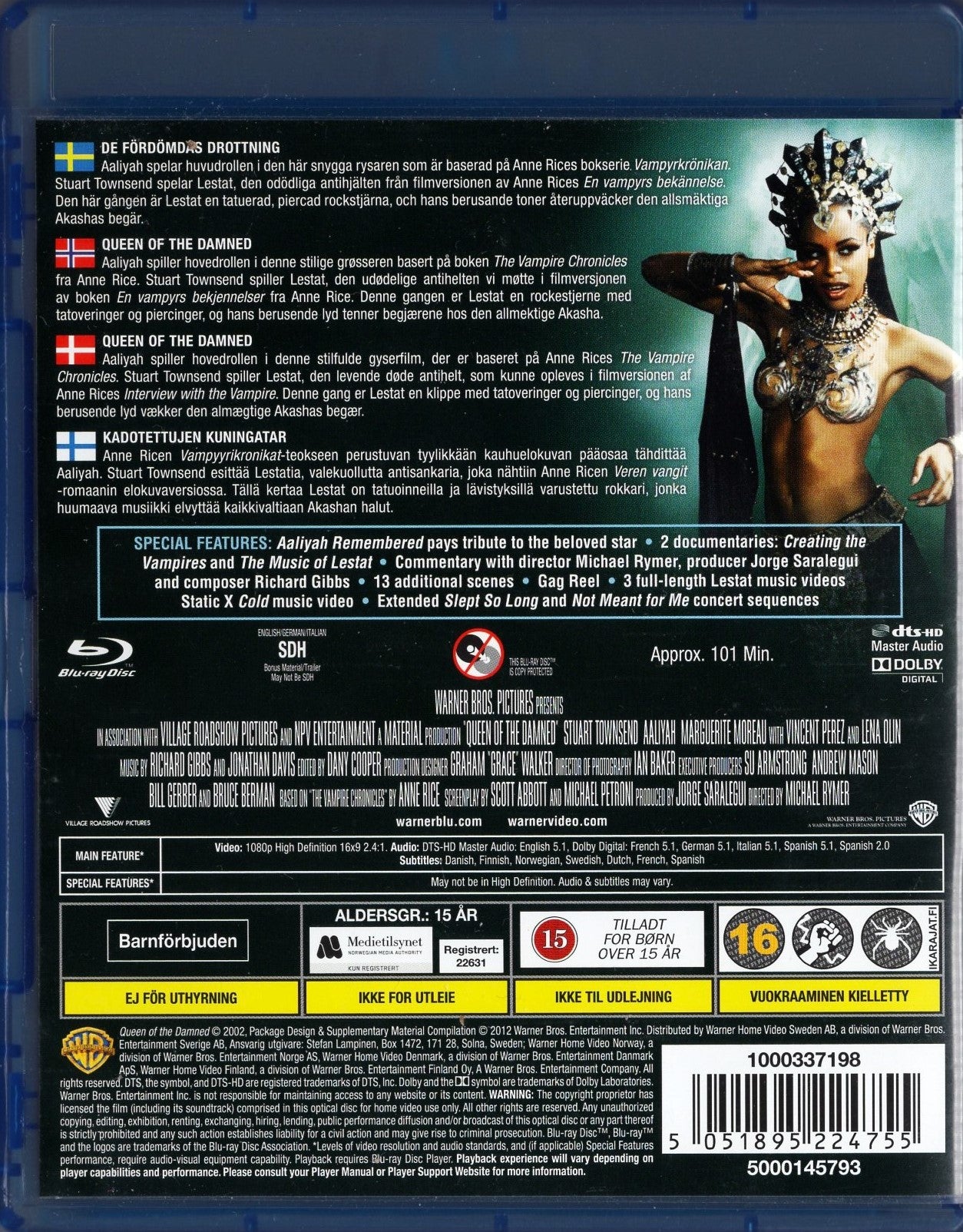 Queen of the Damned (USA 2002) BD KÄYTETTY