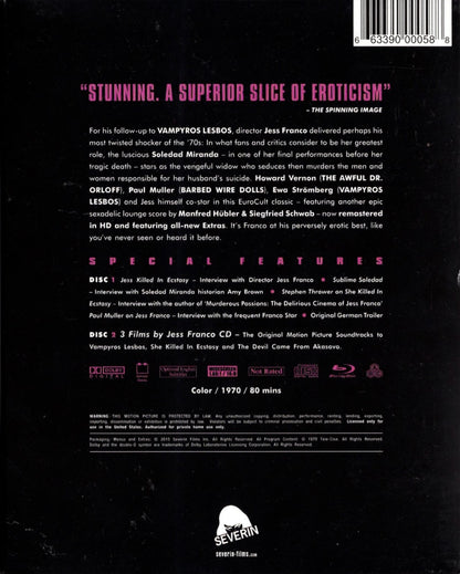 She Killed In Ecstasy (Saksa/Espanja 1971) BD