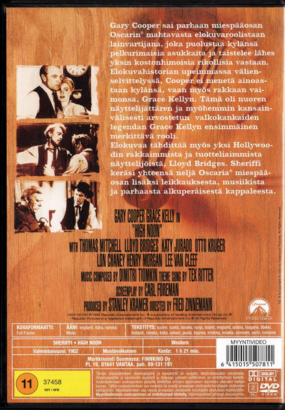 High Noon - Sheriffi (1952) DVD KÄYTETTY